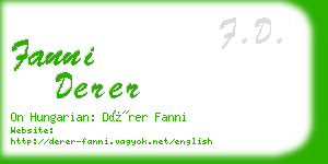 fanni derer business card